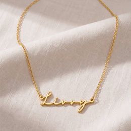Livvy Name Necklace | 18ct Gold, Silver & Vermeil | Ready to Ship