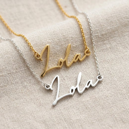 Lola Name Necklace | 18ct Gold, Silver & Vermeil | Ready to Ship