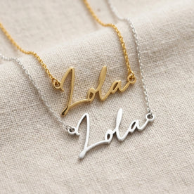 Lola Name Necklace | 18ct Gold, Silver & Vermeil | Ready to Ship