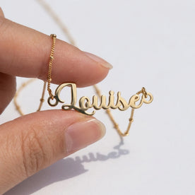Louise Name Necklace | 18ct Gold, Silver & Vermeil | Ready to Ship