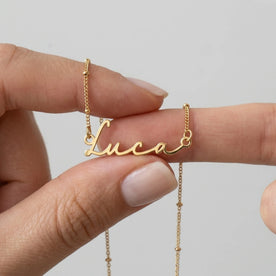 Lucas Name Necklace | 18ct Gold, Silver & Vermeil | Ready to Ship