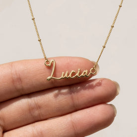 Lucia Name Necklace | 18ct Gold, Silver & Vermeil | Ready to Ship
