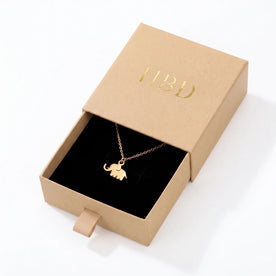 Lucky Elephant Charm Necklace & Bracelet, in the HBD gift box