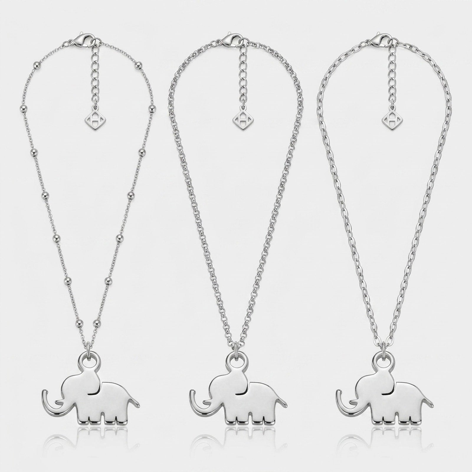 Lucky Elephant Charm Necklace & Bracelet