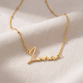 Luna Name Necklace | 18ct Gold, Silver & Vermeil | Ready to Ship