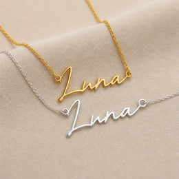 Luna Name Necklace | 18ct Gold, Silver & Vermeil | Ready to Ship