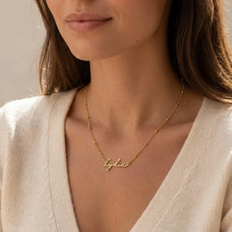 Lydia Name Necklace | 18ct Gold, Silver & Vermeil | Ready to Ship