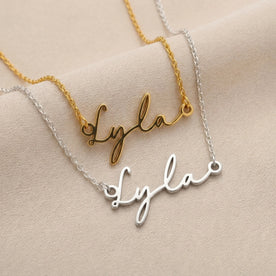 Lyla Name Necklace | 18ct Gold, Silver & Vermeil | Ready to Ship