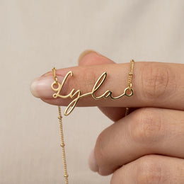 Lyla Name Necklace | 18ct Gold, Silver & Vermeil | Ready to Ship