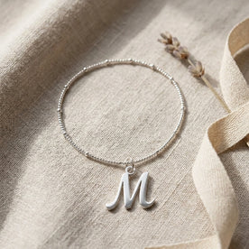 M Bracelet | Initial & Letter M Charm, Gold & Silver