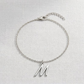 M Bracelet | Initial & Letter M Charm, Gold & Silver