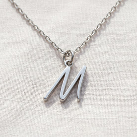 M Necklace | Initial & Letter M Pendant, Gold & Silver