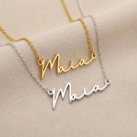 Maia Name Necklace | 18ct Gold, Silver & Vermeil | Ready to Ship
