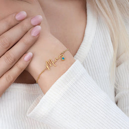 Mama Bracelet with Birthstone | Personalised Mum Gift