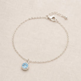 March Birthstone Bracelet | Aquamarine, Gold & Silver