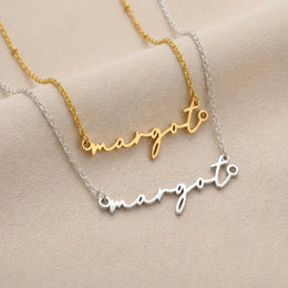 Margot Name Necklace | 18ct Gold, Silver & Vermeil | Ready to Ship