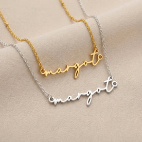 Margot Name Necklace | 18ct Gold, Silver & Vermeil | Ready to Ship
