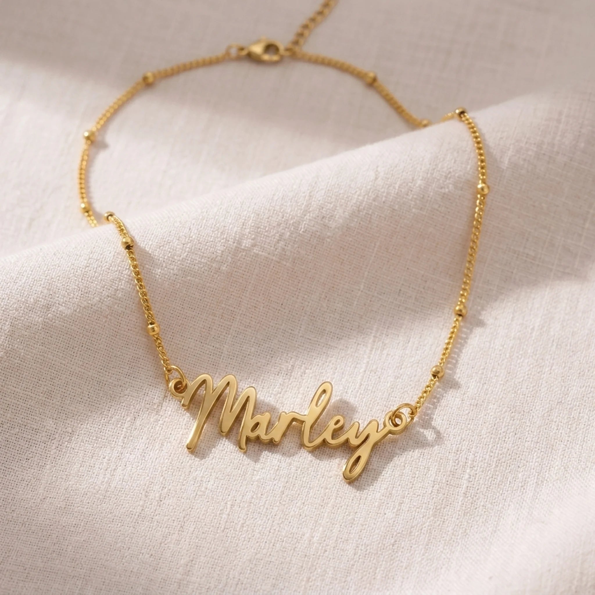 Marley Name Necklace | 18ct Gold, Silver & Vermeil | Ready to Ship
