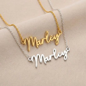 Marley Name Necklace | 18ct Gold, Silver & Vermeil | Ready to Ship