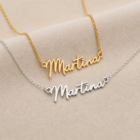 Martina Name Necklace | 18ct Gold, Silver & Vermeil | Ready to Ship