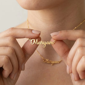 Maryam Name Necklace | 18ct Gold, Silver & Vermeil | Ready to Ship