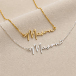 Mason Name Necklace | 18ct Gold, Silver & Vermeil | Ready to Ship