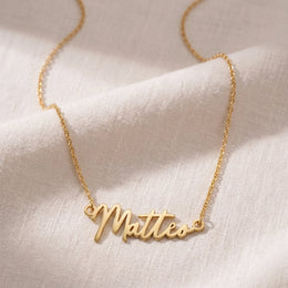 Matteo Name Necklace | 18ct Gold, Silver & Vermeil | Ready to Ship