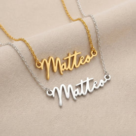 Matteo Name Necklace | 18ct Gold, Silver & Vermeil | Ready to Ship