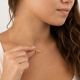 Max Name Necklace | 18ct Gold, Silver & Vermeil | Ready to Ship