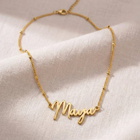 Maya Name Necklace | 18ct Gold, Silver & Vermeil | Ready to Ship