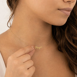 Maya Name Necklace | 18ct Gold, Silver & Vermeil | Ready to Ship
