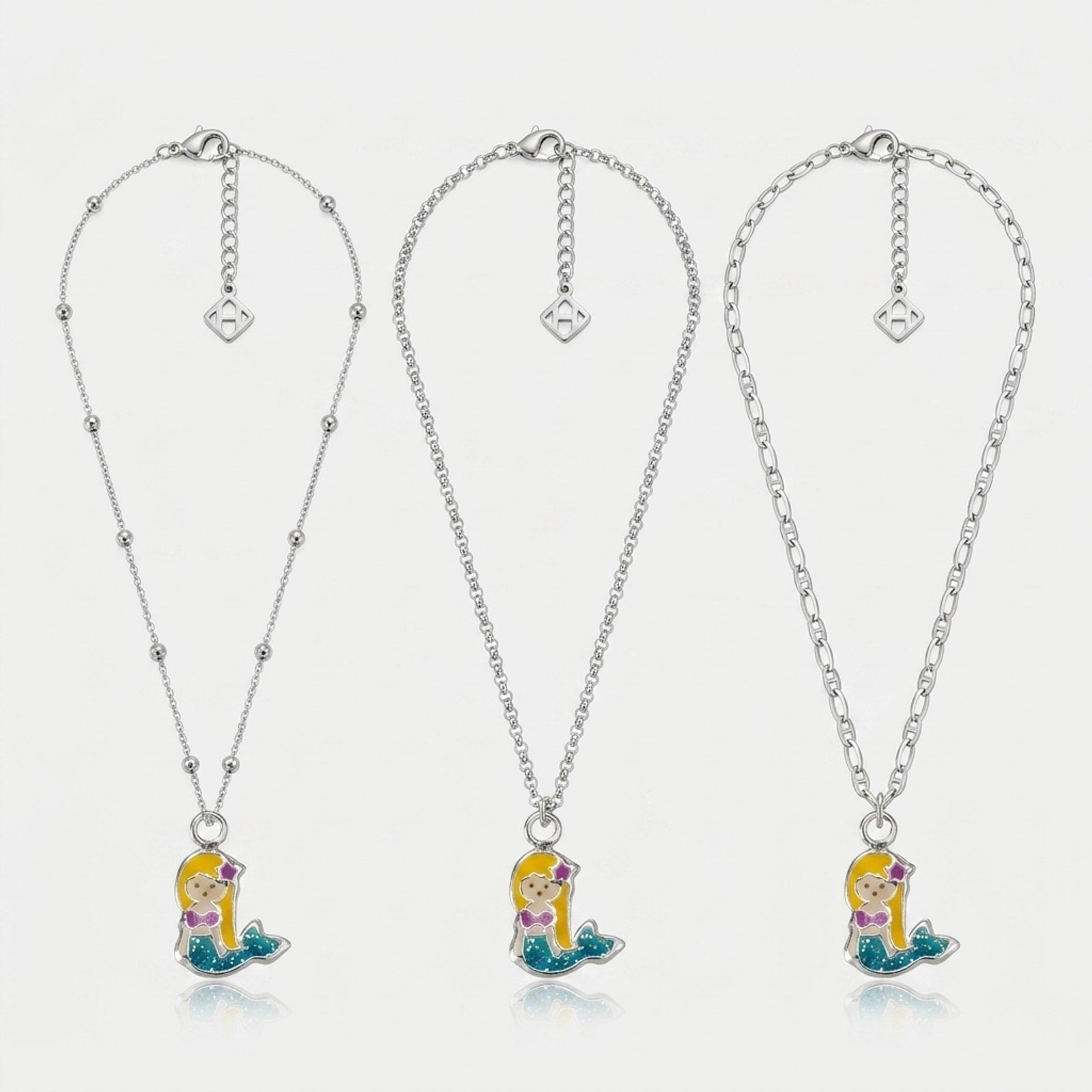 Mermaid Charm Necklace & Bracelet