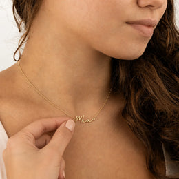 Mia Name Necklace | 18ct Gold, Silver & Vermeil | Ready to Ship