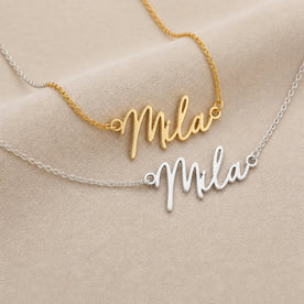 Mila Name Necklace | 18ct Gold, Silver & Vermeil | Ready to Ship