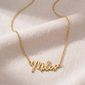 Miles Name Necklace | 18ct Gold, Silver & Vermeil | Ready to Ship