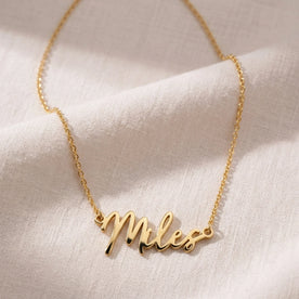 Miles Name Necklace | 18ct Gold, Silver & Vermeil | Ready to Ship