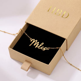 Miles Name Necklace | 18ct Gold, Silver & Vermeil | Ready to Ship