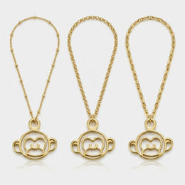 Monkey Charm Necklace & Bracelet