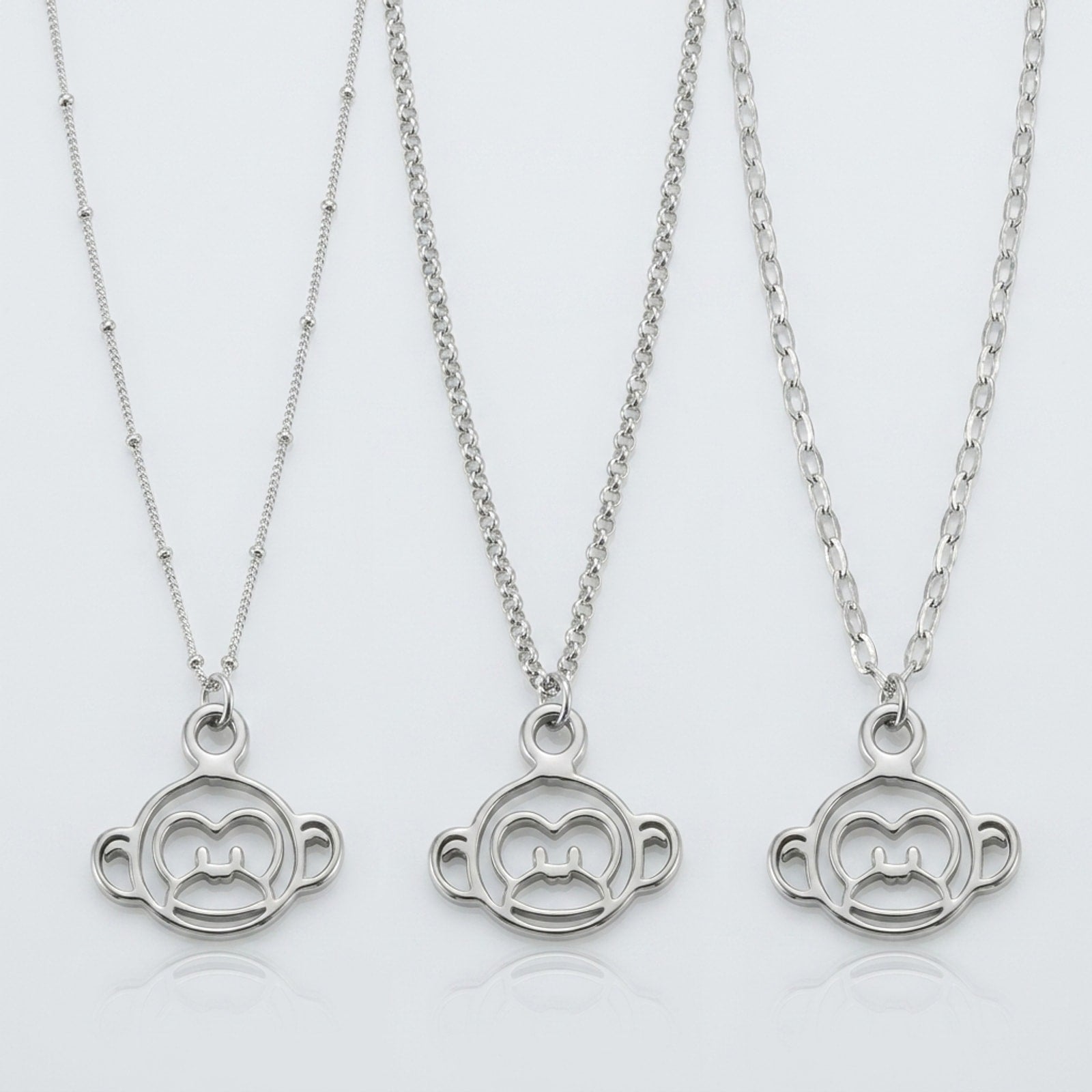 Monkey Charm Necklace & Bracelet