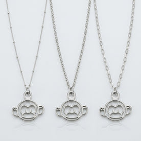 Monkey Charm Necklace & Bracelet