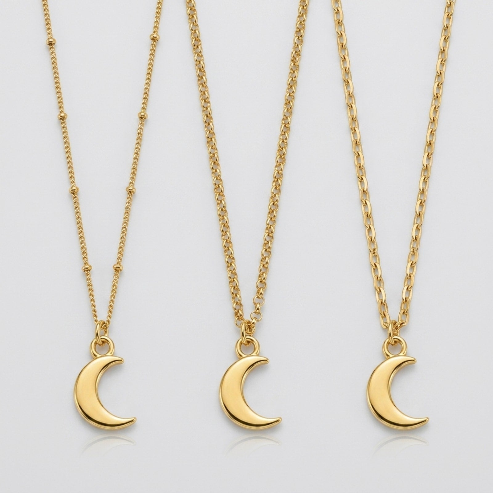Moon Charm Necklace & Bracelet
