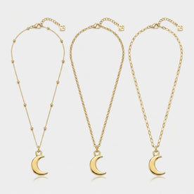 Moon Charm Necklace & Bracelet