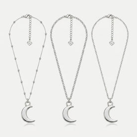 Moon Charm Necklace & Bracelet