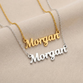 Morgan Name Necklace | 18ct Gold, Silver & Vermeil | Ready to Ship