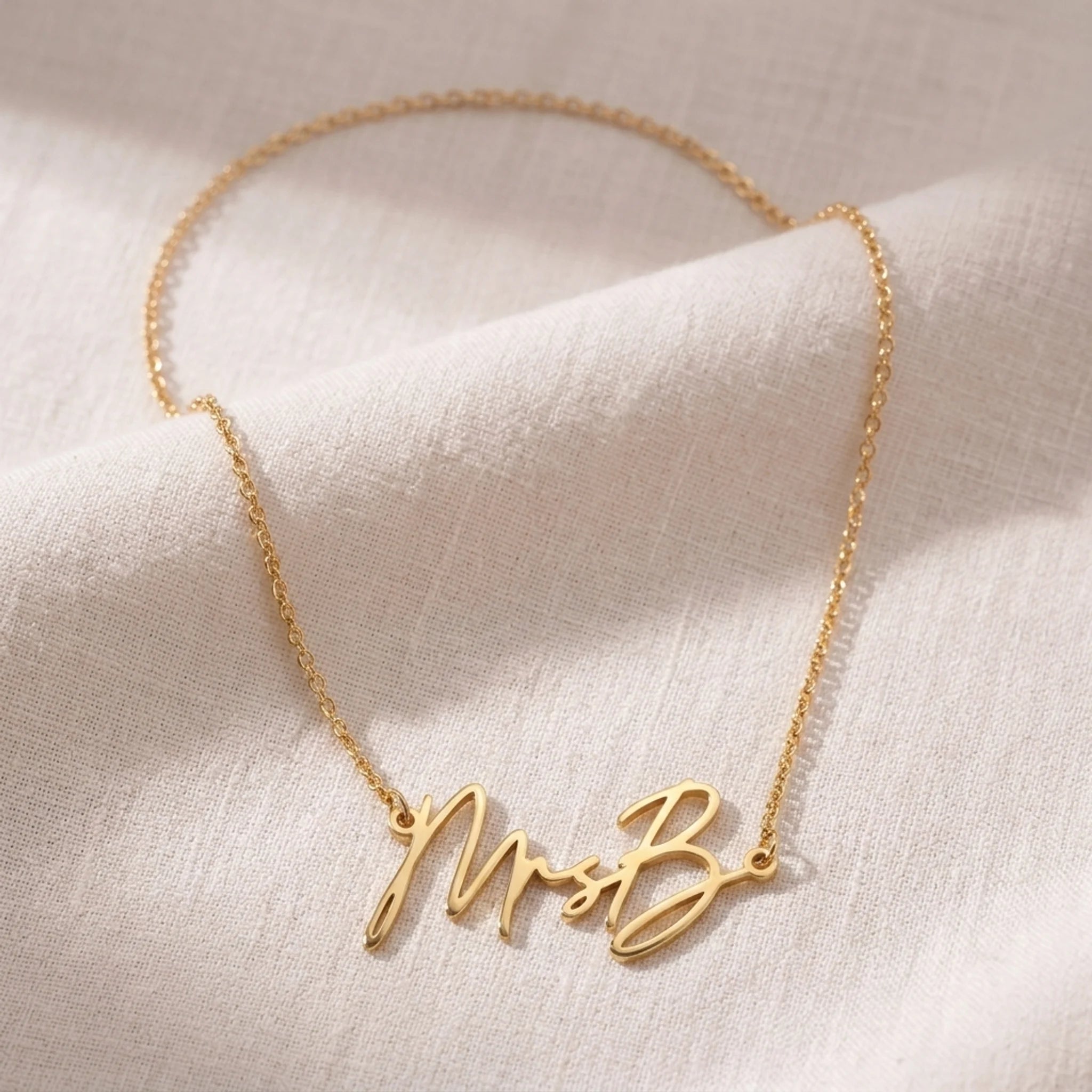 MrsB Name Necklace | 18ct Gold, Silver & Vermeil | Ready to Ship