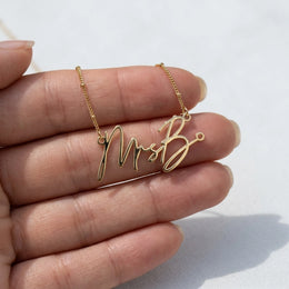 MrsB Name Necklace | 18ct Gold, Silver & Vermeil | Ready to Ship