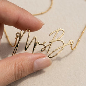 MrsB Name Necklace | 18ct Gold, Silver & Vermeil | Ready to Ship