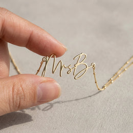 MrsB Name Necklace | 18ct Gold, Silver & Vermeil | Ready to Ship