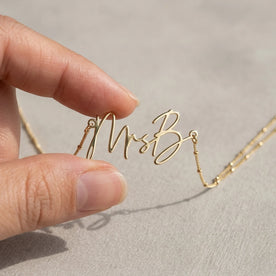 MrsB Name Necklace | 18ct Gold, Silver & Vermeil | Ready to Ship