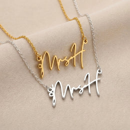 MrsH Name Necklace | 18ct Gold, Silver & Vermeil | Ready to Ship